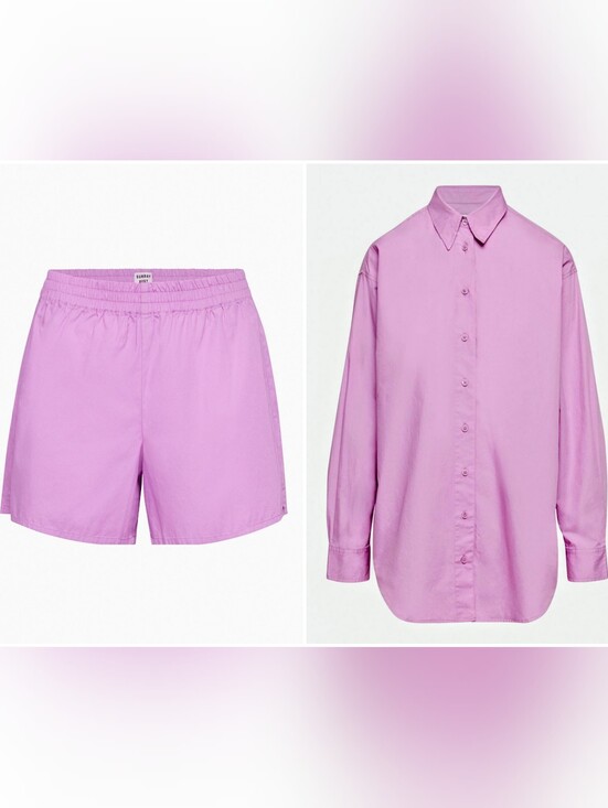Aritzia Other - Aritzia Sunday Best Future Shirt & Eva 5" Short in Amethyst Lilac Matching Set